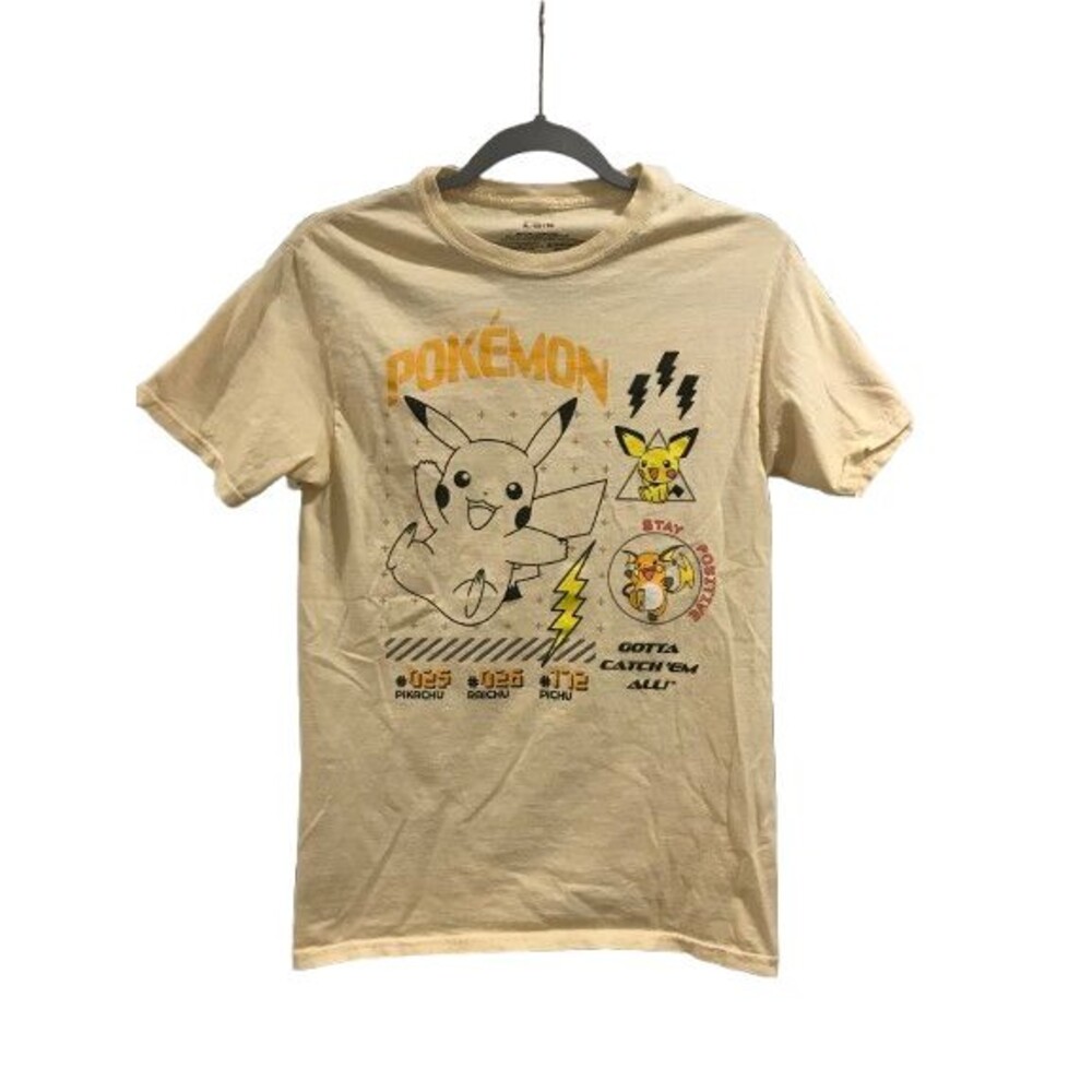 Juniors XL T-shirt Pokemon Pikachu Cotton Short Sleeve Crew Neck (Small Fit)